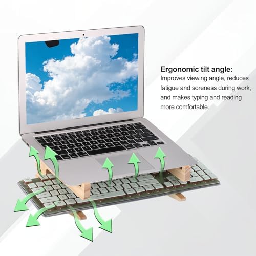 PATIKIL Wooden Laptop Stand 1Pack Dual-Use Laptop Stand Vertical for 13-18