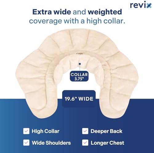 REVIX Microwave Heating Pad for Neck & Shoulders, Moist Heat Weighted Wrap