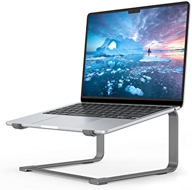 SOUNDANCE Laptop Stand for Desk, Metal Riser, Fits 12-17.3 Inch,Grey