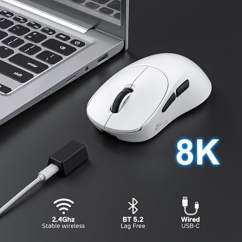 RK ROYAL KLUDGE MG5 8K Wireless Gaming Mouse 42000 DPI PAW3950 Sensor