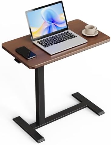 ROMOON Overbed Table with Wheels, Height Adjustable Rolling Laptop Cart