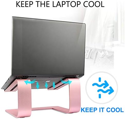 Urmust Laptop Stand for Desk, Pink, Up to 15.6" Laptop