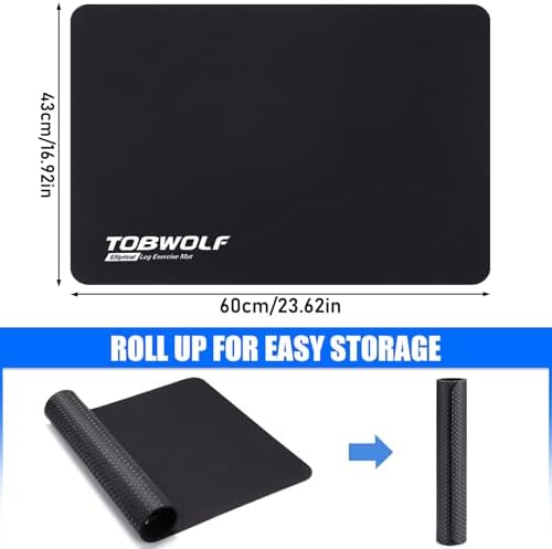 TOBWOLF Non-Slip Workout Mat for Ellipse Leg Exerciser, Ellipse Machine Mat, Exercise Mat for Under Desk Ellipticals, Suitable for Electric Seated Foot Pedal Exerciser, Stability & Floor Protection