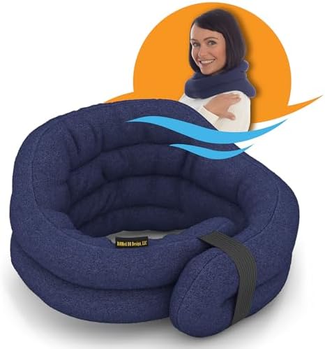 SunnyBay Hands-Free Heating Pad, Neck and Shoulder Wrap, 26 inch, Navy