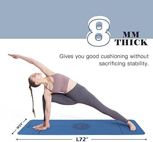 UMINEUX Yoga Mat Extra Thick 1/3'' & 2/5" Non Slip Yoga Mats for Women Eco Friendly TPE Fitness Exercise Mat with Carrying Sling & Storage Bag