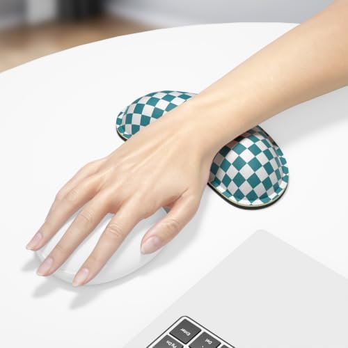 Dapesuom Mouse Wrist Rest, Cute Ergonomic Memory Foam Mouse Wrist for Computer Desk Mats Support, Hand Rest Pad Cushion for Gaming, Office, Laptop, Men, Women, Pain Relief & Easy Typing, Teal