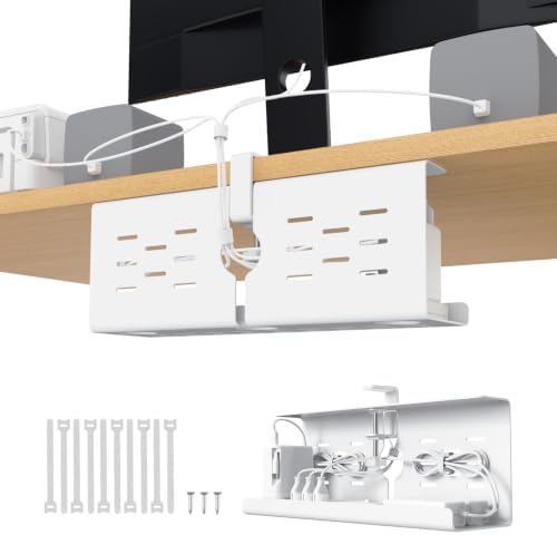 KEEGH 16 in Under Desk Cable Management Tray, Metal Cable Tary, 1 Pack