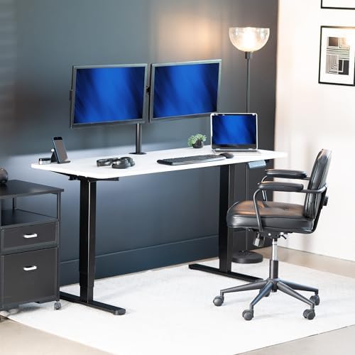 VIVO White 60 x 24 in Standing Desk, DESK-KIT-2B6W