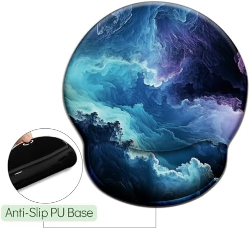 LIMKRIAN Galaxy Mouse Pad with Wrist Rest, 9.8 x 8.6 in