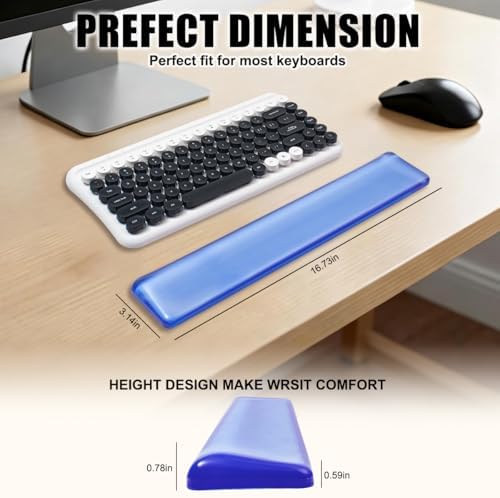 Keyboard Wrist Rest,Gel Wrist Rest for Keyboard-Blue Wrist Rest