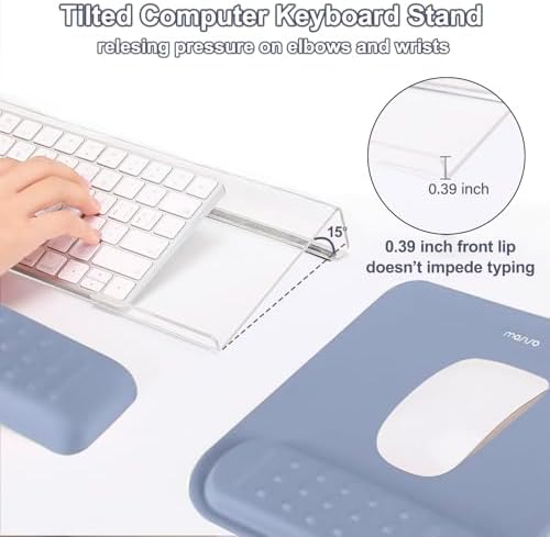MOSISO Keyboard Stand&Wrist Rest Support for Keyboard &Mouse Pad Set