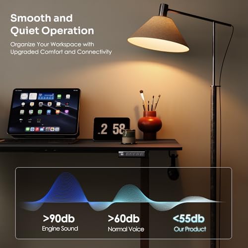 Monomi Electric Standing Desk 55”x24”, Height Adjustable Desk with Wheels