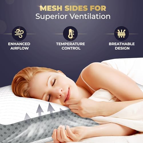 Royal Therapy Memory Foam Pillow, Queen Pain Relief, Neck and Shoulder, Pain, Side Sleeper Pillow, Cervical, Neck Sleeping