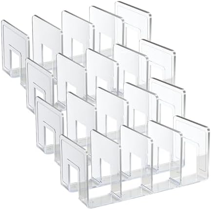 4 Pack Clear Acrylic File Organizer, Purse Organizer, File Sorter Desktop File Folder Organizer for Book, Envelopes, Mail, Document, Notebook, Office Supplies, Handbag