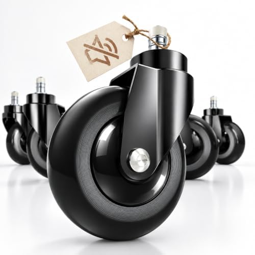 Onemake 3" Office Chair Wheels Replacement with Dust Covers, Set of 5