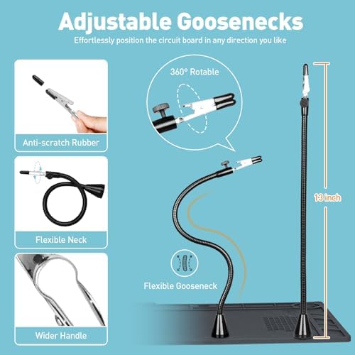 Helping Hands Soldering Station, 10X Magnifying Glass with Light