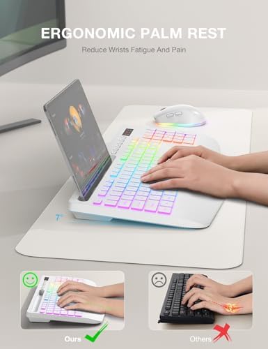 SABLUTE Wireless Keyboard and Mouse Combo - 9 Backlit Effects, RGB, 2.4Ghz