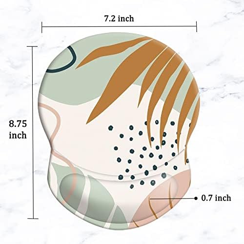 Ergonomic Wrist Support Mouse Pad - Comfortable Computer Mouse Pad with Non-Slip PU Base for Home Office Working Gaming (Summer Style Plants 2)
