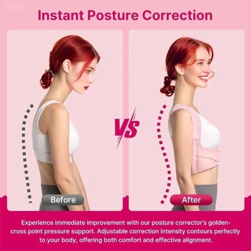2.0 Upgraded Posture Corrector for Women and Men - Back Brace Shoulder Straightener, Adjustable Back Support, Scoliosis, Hunchback, Hump, Thoracic, Spine Corrector