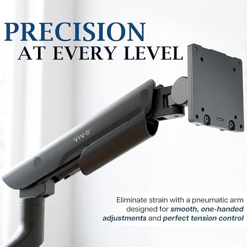 VIVO PRO Heavy Duty, Premium Ultra-Wide Monitor Tension Arm, Up to 57 inch Screens, Holds 59.4 lbs, Desk Mount Monitor Stand for Ultrawides, Black, PRO-ST157B