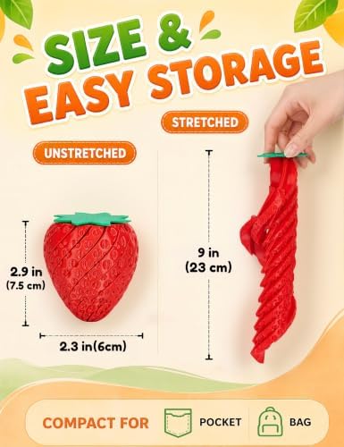 4‑Pcs 3D Printed Fruit Toys Set, Twisty Fidget Toys, Flexible Articulated Desk Toys, Extendable Spiral Fidget Toy, Cute Desk Decor, Party Favors, Gifts for Kids & Students
