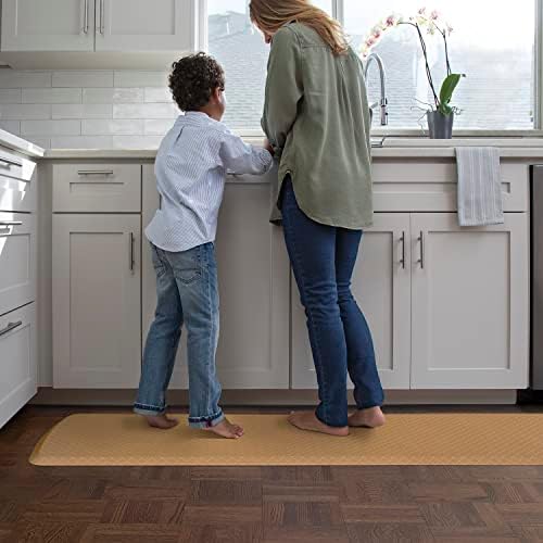 GelPro Elite Premier Gel & Foam Anti-Fatigue Kitchen Floor Comfort Mat, 20" x 72", Basketweave Khaki