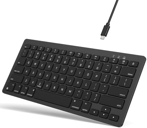 OMOTON Wireless Keyboard for Mac, USB-C Rechargeable, Bluetooth ONLY