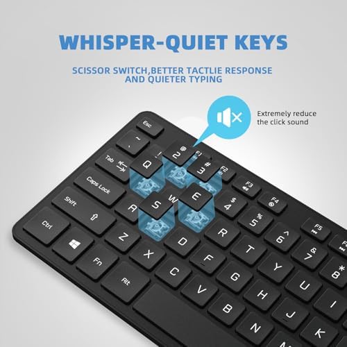 USB Wired Keyboard for Window,Comfortable Quiet Chocolate Keys, Durable Ultra-Slim Wired Computer Keyboard(QWERTY) for PC, Windows 11/10/8/7/XP/Vista KB1430