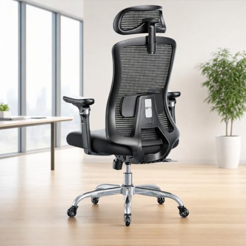 HUANUO Ergonomic Office Chair with 6D Armrests and Adjustable Seat Depth