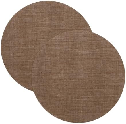 MECCANIXITY 7.1" Round Lampshade Diffuser, Anti-glare Lamp Shade Diffuser Fabric Lamp Cover for Desk Table Light Downlight Spotlight, Coffee Color 2pcs