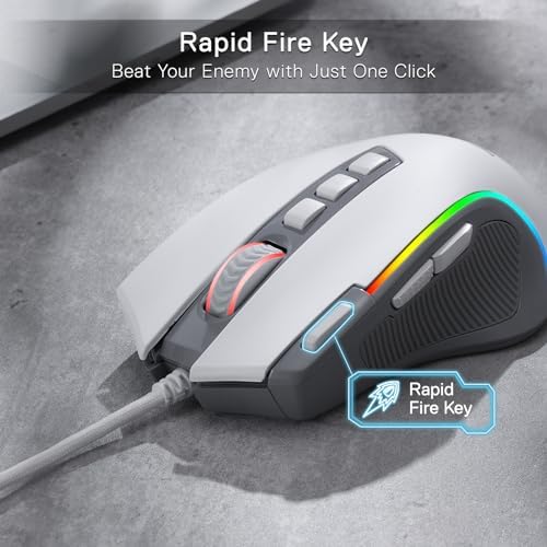 Redragon M612 Wired RGB Optical Gaming Mouse 8000 DPI Remapping Keys