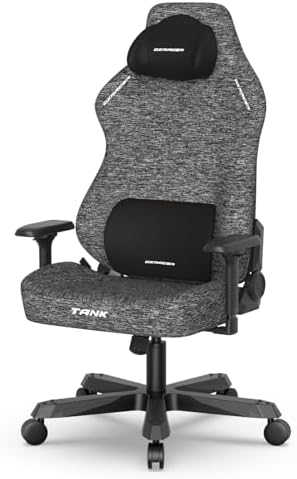 DXRacer Tank XXL Ergonomic Gaming Chair with Magnetic Pillow & Lumbar, Gray