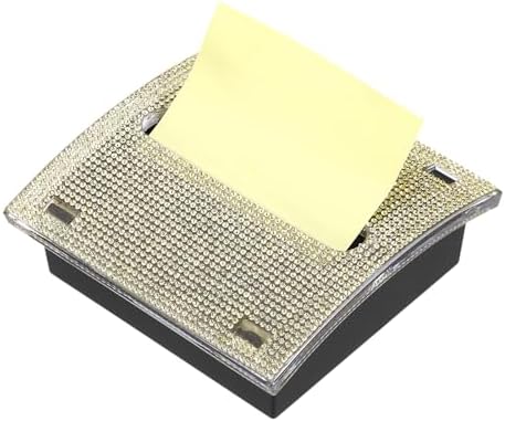 PATIKIL Stick Note Pad Holders 4x4 Sticky Note Dispenser Holder Champagne