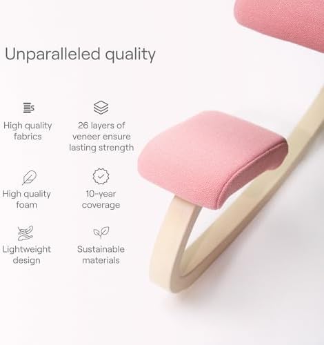 Varier Ergonomic Kneeling Chair, Rocking Knee Stool for Home Office Desk