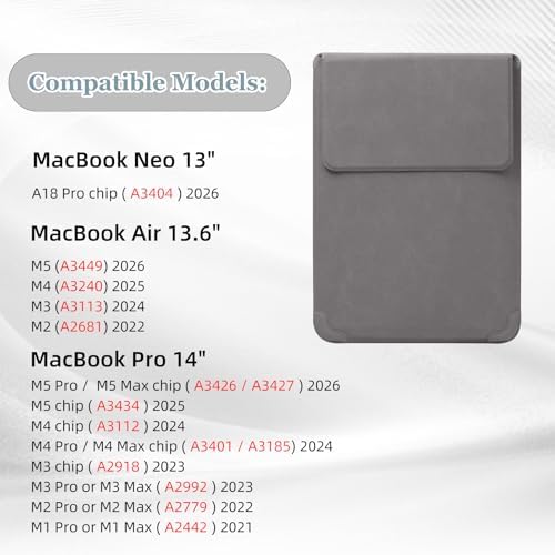 13-14 Inch Protective Laptop Sleeve with Stand, for MacBook Pro/MacBook Air