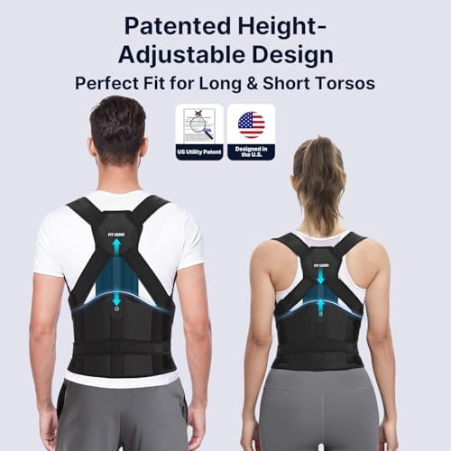 Fit Geno HeightFit Posture Corrector for Women & Men, Adjustable Back Brace