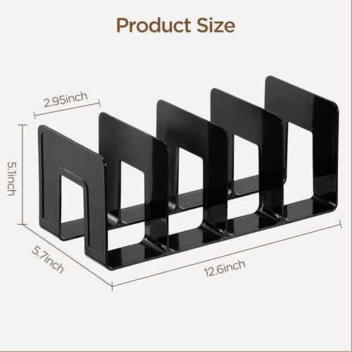 HBlife Black Acrylic Kids Shoe Rack for Closet Organizers and Storage, Small Shoe Rack 4 Sections Toddler Baby Shoe Storage Organizer Stackable Shoe Shelf,Desk File Sorter Book Purse Organizer(2 Pack)