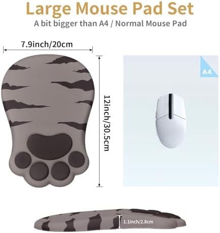 L-SPOUTTO Ergonomic Mouse Pad with Wrist Rest,Cute Mouse Pad Wrist Support