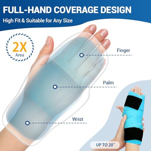 Comfytemp 33" Full Hand Wrist Ice Pack Wrap for Carpal Tunnel Relief