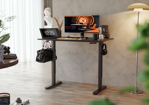 Claiks Electric Height Adjustable Standing Desk, 35x20 Inch, Black