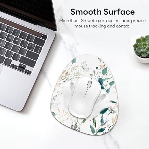Water Drop Mouse Pad 7.3x8in Non-Slip for Laptop, Flowers