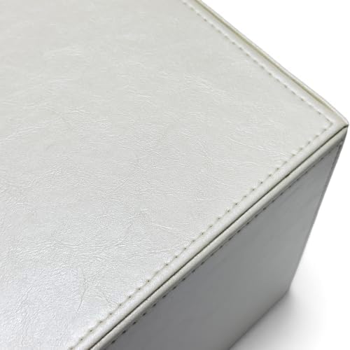 UnionBasic Document Organizer, 3-Drawer File Cabinet Document Storage Box, Office Desktop Filing Organizer, Creamy White