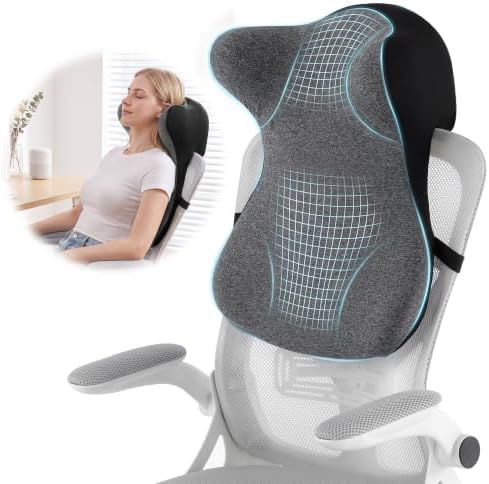 BALAPET Office Chair Headrest Attachment, Memory Foam Neck Support Pillow