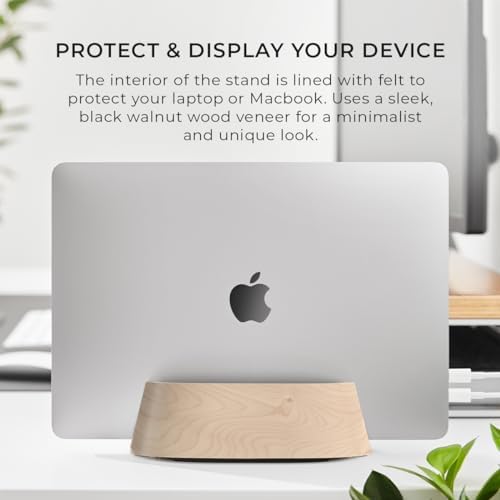 HumanCentric Vertical Laptop Stand in Maple Wood, Adjustable