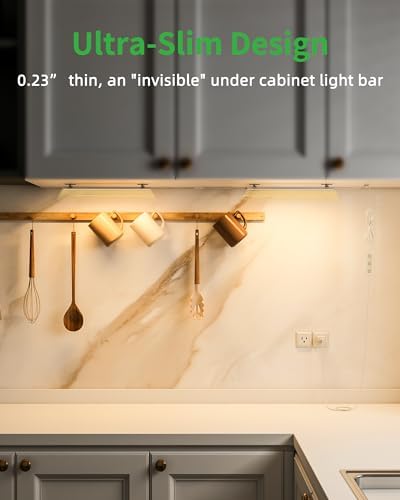 Under Cabinet Lighting Plug-in, Dimmable, 3pcs 12 Inch, 3000K