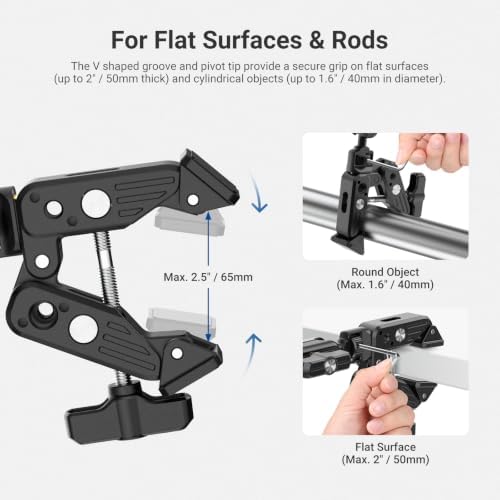 NEEWER Basics 55cm Desk Magic Arm Stand Mount with Super Clamp, UA061