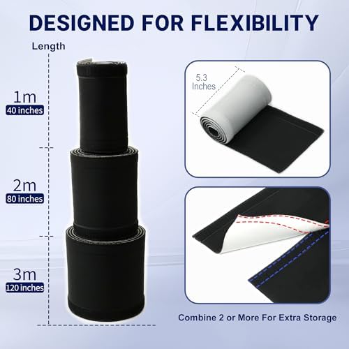 CableGeeke Cable Management Sleeve, 3.3ft (40 inch) - 1.5 inch