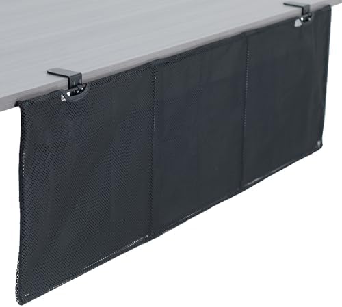 VIVO Black Clamp-on 48 inch Desk Cable Management Sleeve, DESK-SKIRT-48P