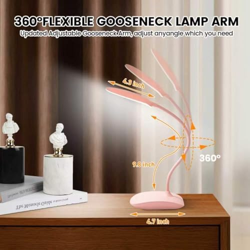 Portable Battery Powered Desk Lamp Small Rechargeable LED Table Light