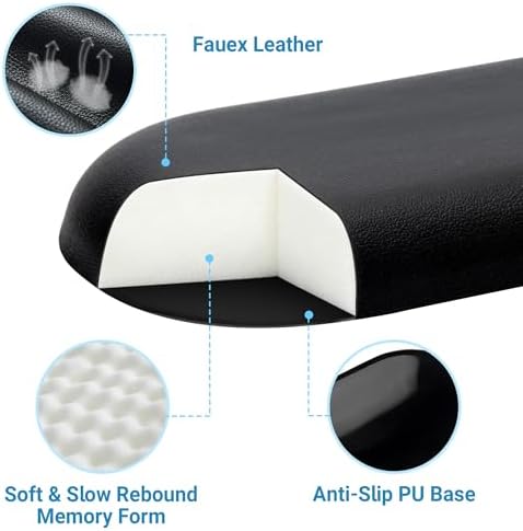 ASFSKY Leather Keyboard Wrist Rest, Full-Size Wrist Pad for Keyboards